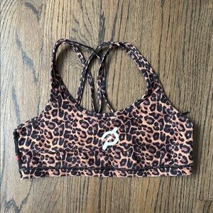WTH Peloton Leopard Print Sports Bra
